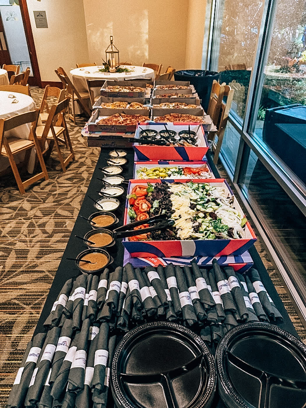 The Schuebert wedding reception catered by Mellow Mushroom